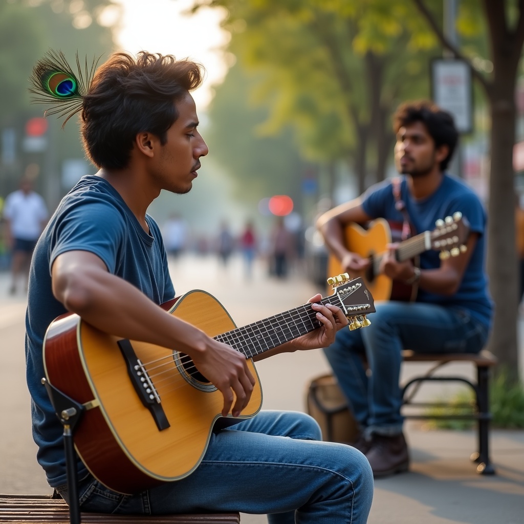 A teacher marking student papers late at night, smiling at a breakthrough answer, the stack still tall but the moment genuine
