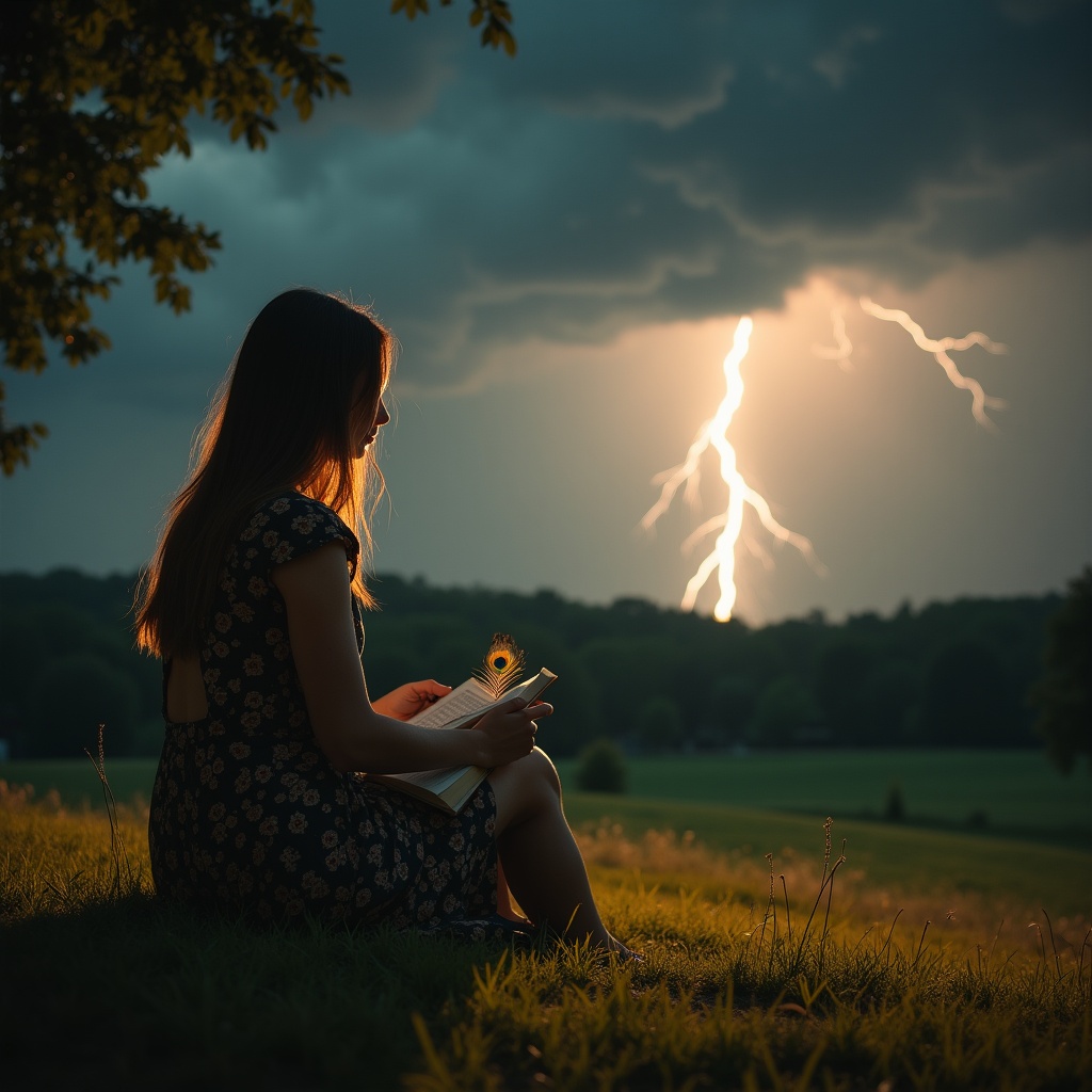 Krishna beside someone sitting quietly in an airport terminal during a flight delay, everyone else agitated, this person reading calmly
