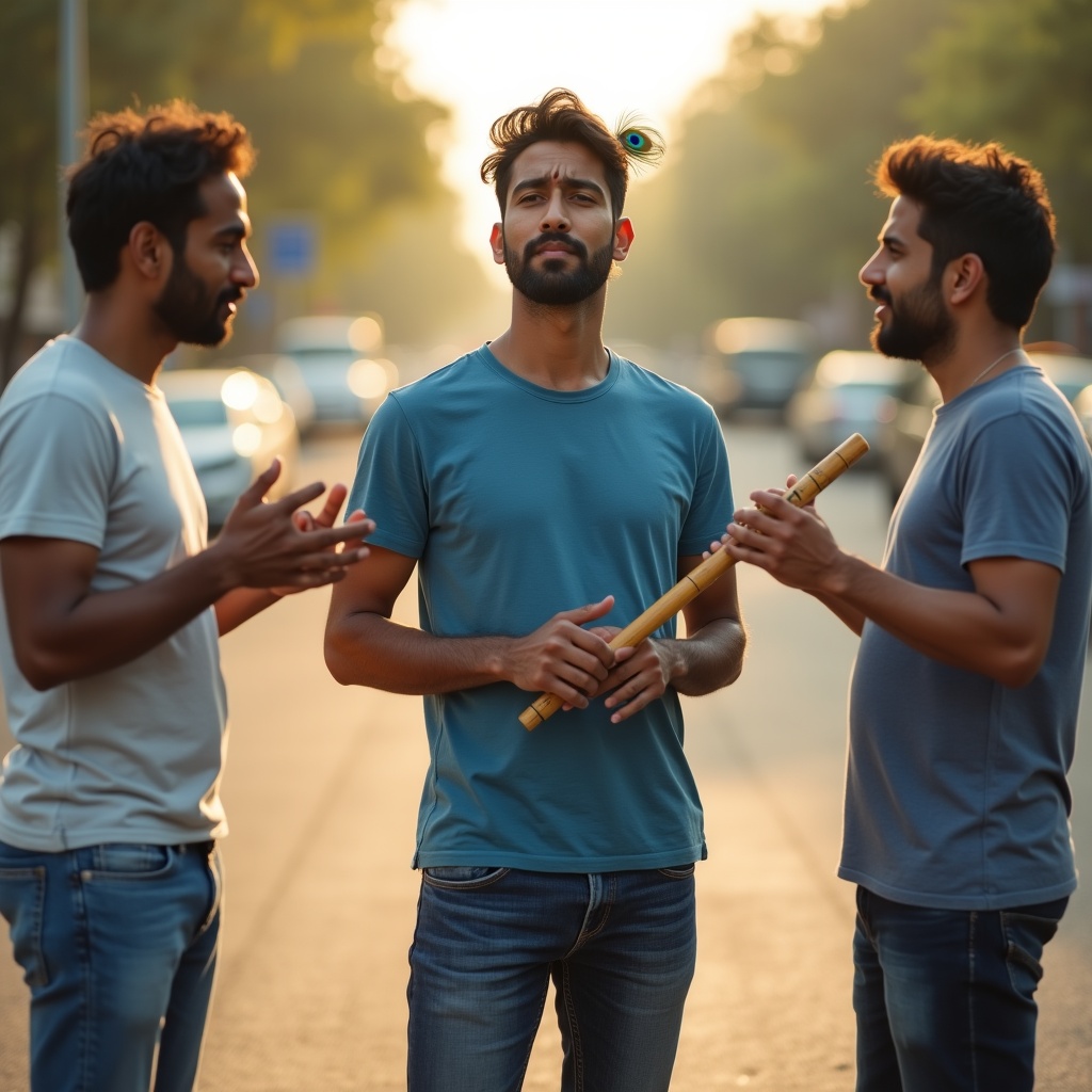 Four people at different tables in a cafe — one stressed with head in hands, one reading intensely, one counting money, one sitting peacefully with a half-smile