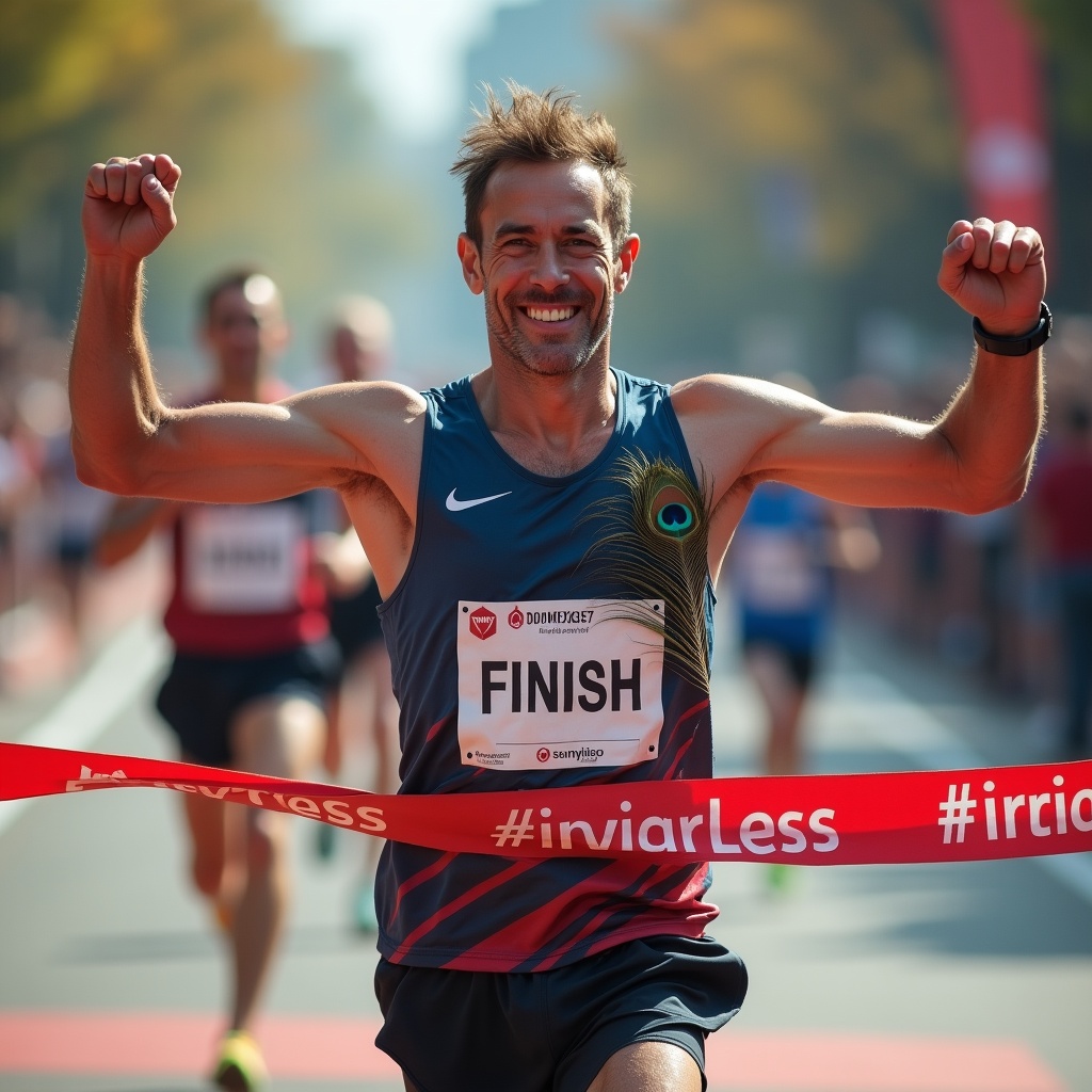 An artist painting with complete absorption, canvases stacked behind them unsold, but their face shows pure contentment