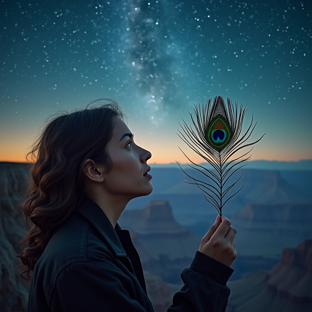 A human figure overwhelmed by vision — seeing gods, creatures, worlds, all layered on top of each other in a single cosmic body